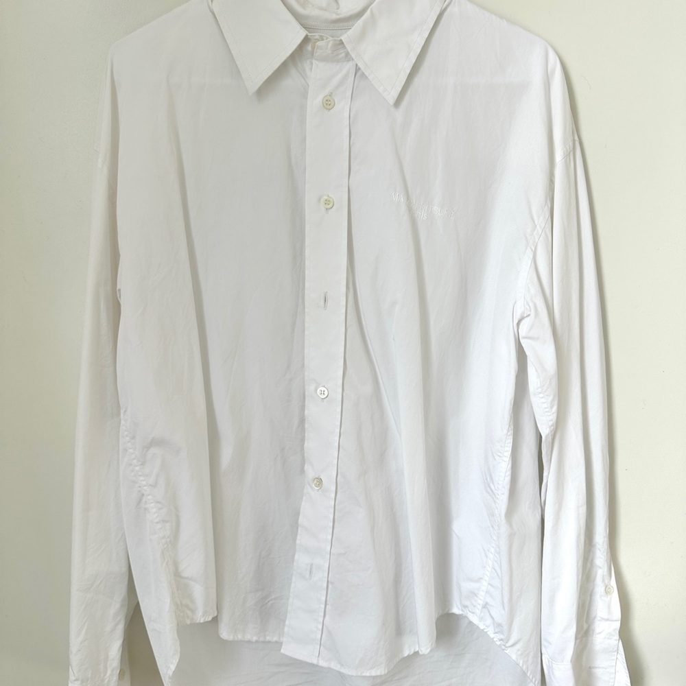 MAISON KITSUNE White Casual Button Down Shirt